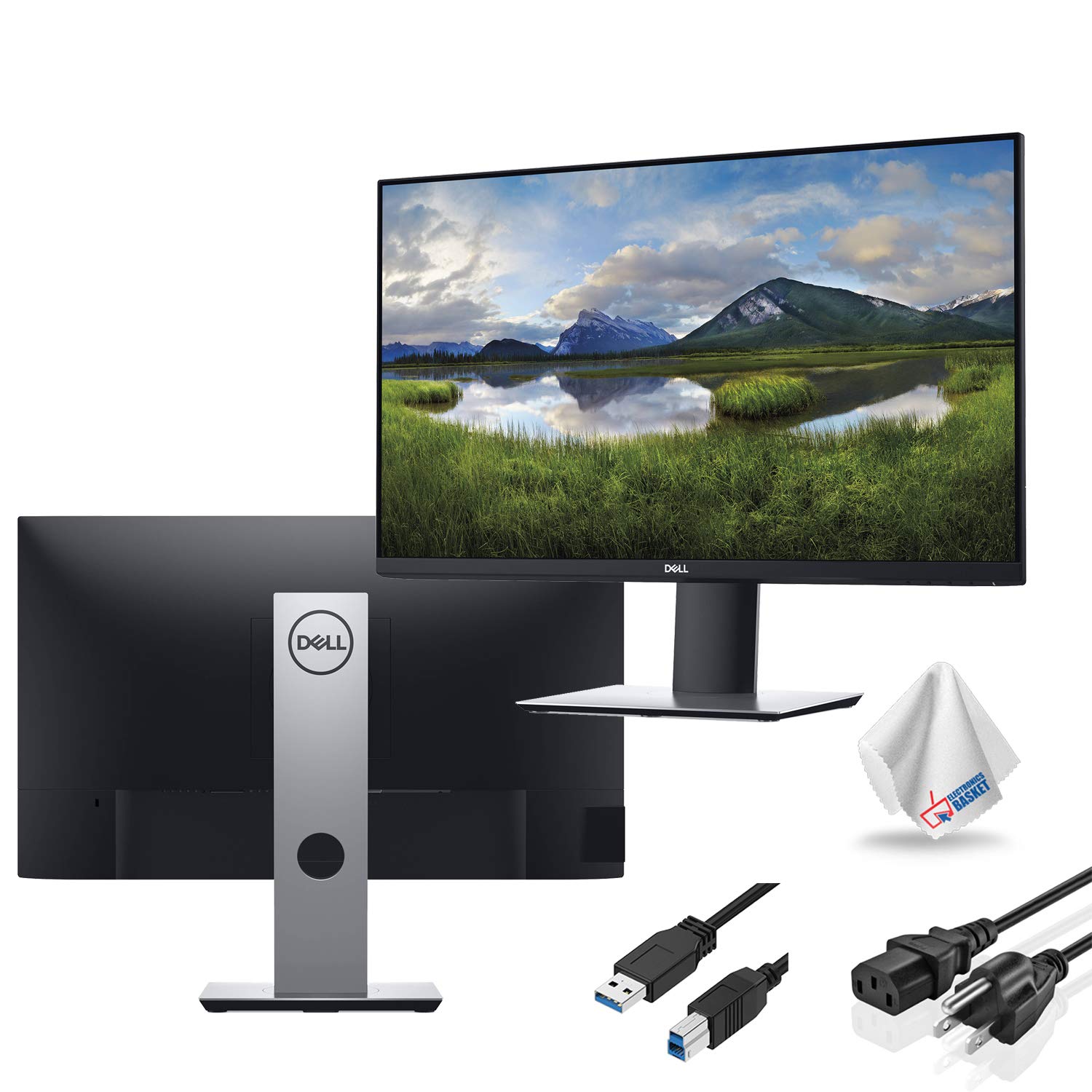 Dell P2719H 27" 16:9 Ultrathin Bezel IPS Monitor (P2719H) with Microfiber Cleaning Cloth - 3 - Pack