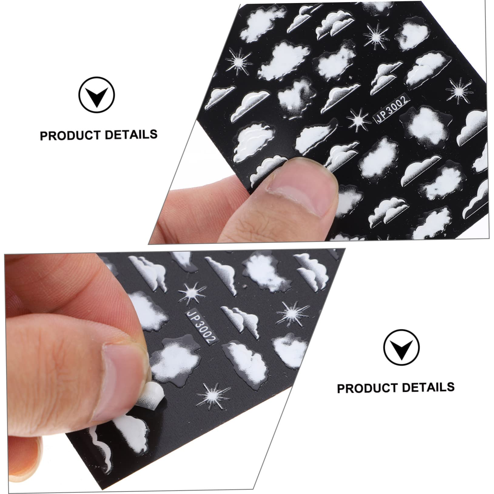 Housoutil 25hojas Pegatinas De Uñas Autoadhesivas Para Diseño Calcomanías De Manicura Para Mujeres y Decoración De Uñas