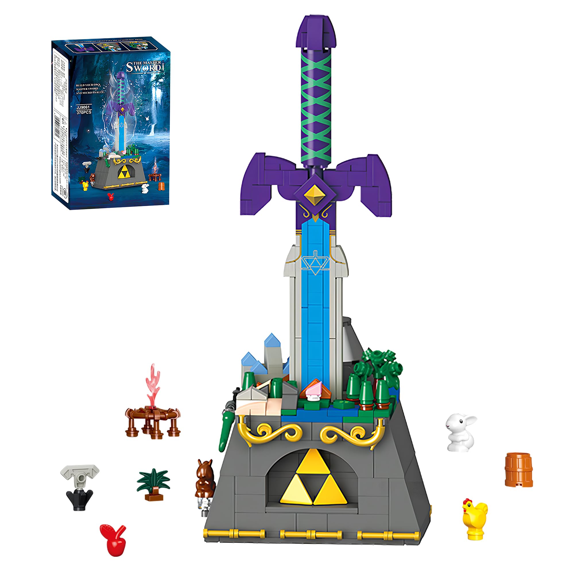 GHQYTPR Master Sword Building Block Set 455 Pcs Legendary Hero Weapon Model Kit for Adults & Teens Home Office Desk Gaming Room Decor Display Gift
