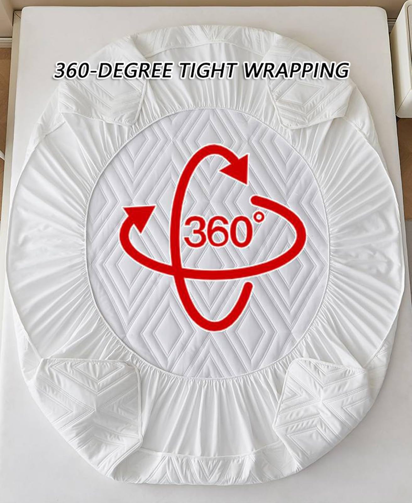 Gestepptes Wasserdichtes Spannbettlaken 3-Teiliges Set,Matratzenschoner mit 2 Kissenbezügen,Matratzenschoner Hypoallergen Atmungsaktiv,Pflegeleicht und Maschinenwaschbar(Khaki,120x200cm)