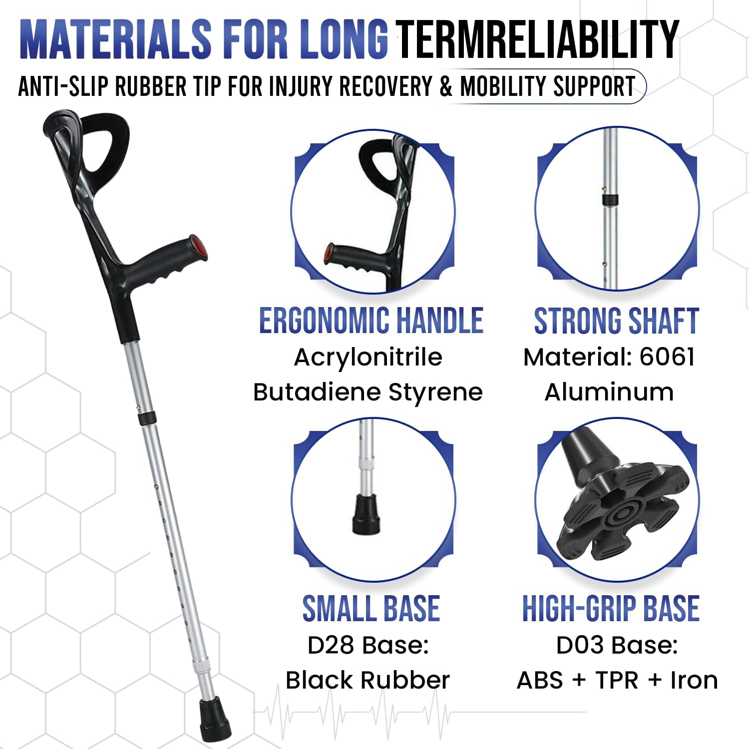 Crutches for Adults (Black)