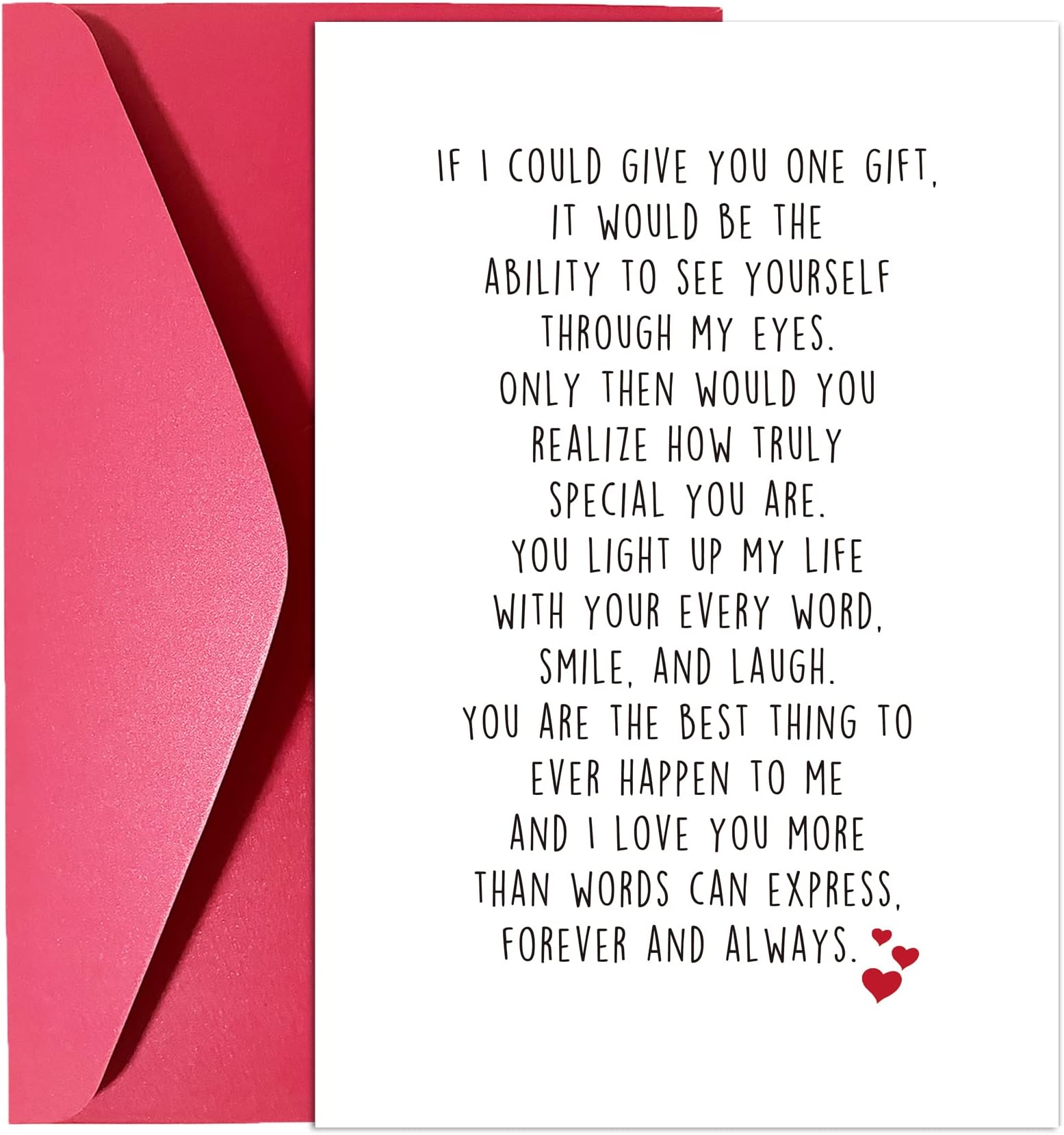 LongkadoRomantic Love Card for Him Her, Sweet Valentine's Day Card for GF BF, Special Anniversary Greeting Card