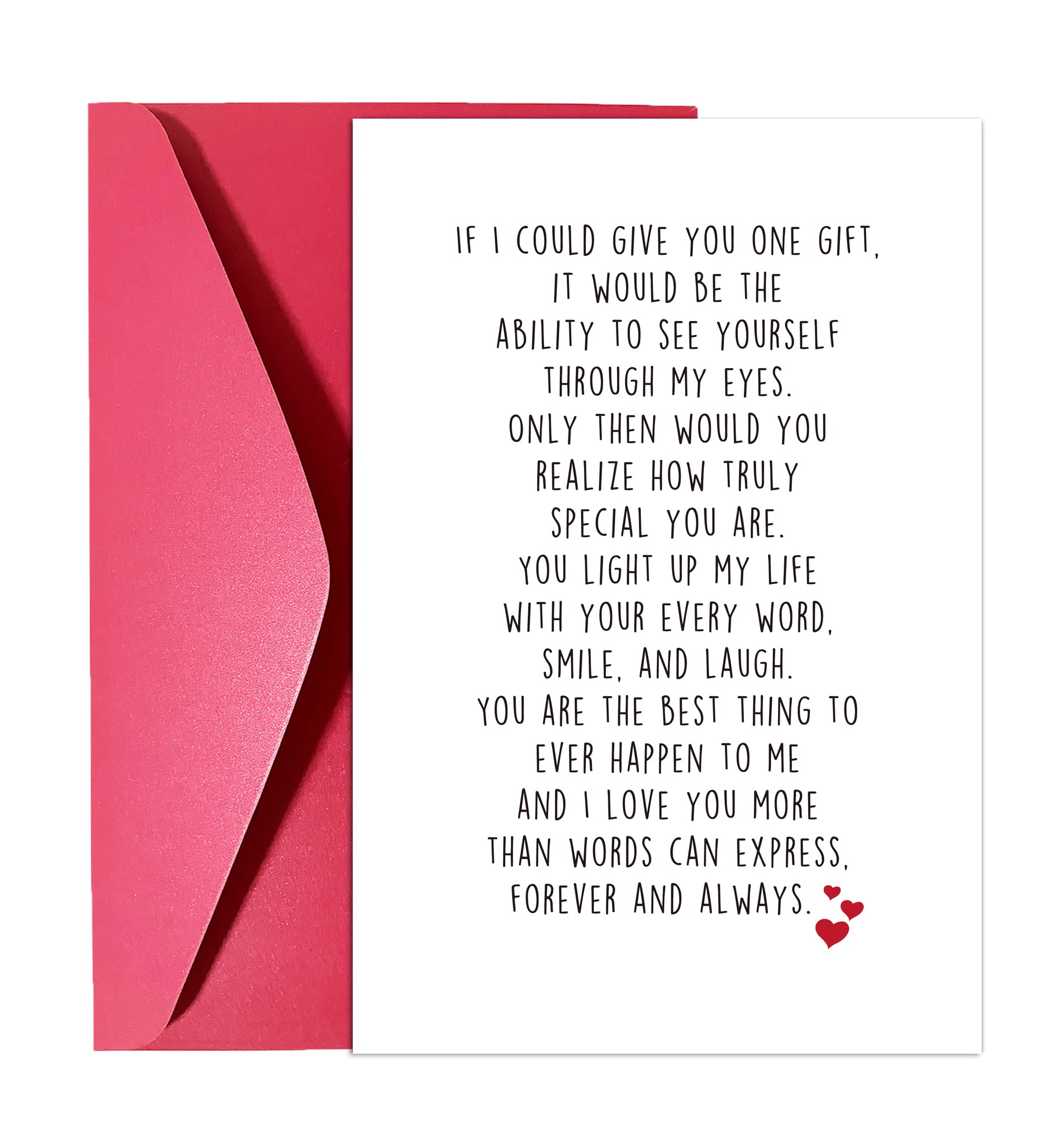 LongkadoRomantic Love Card for Him Her, Sweet Valentine's Day Card for GF BF, Special Anniversary Greeting Card