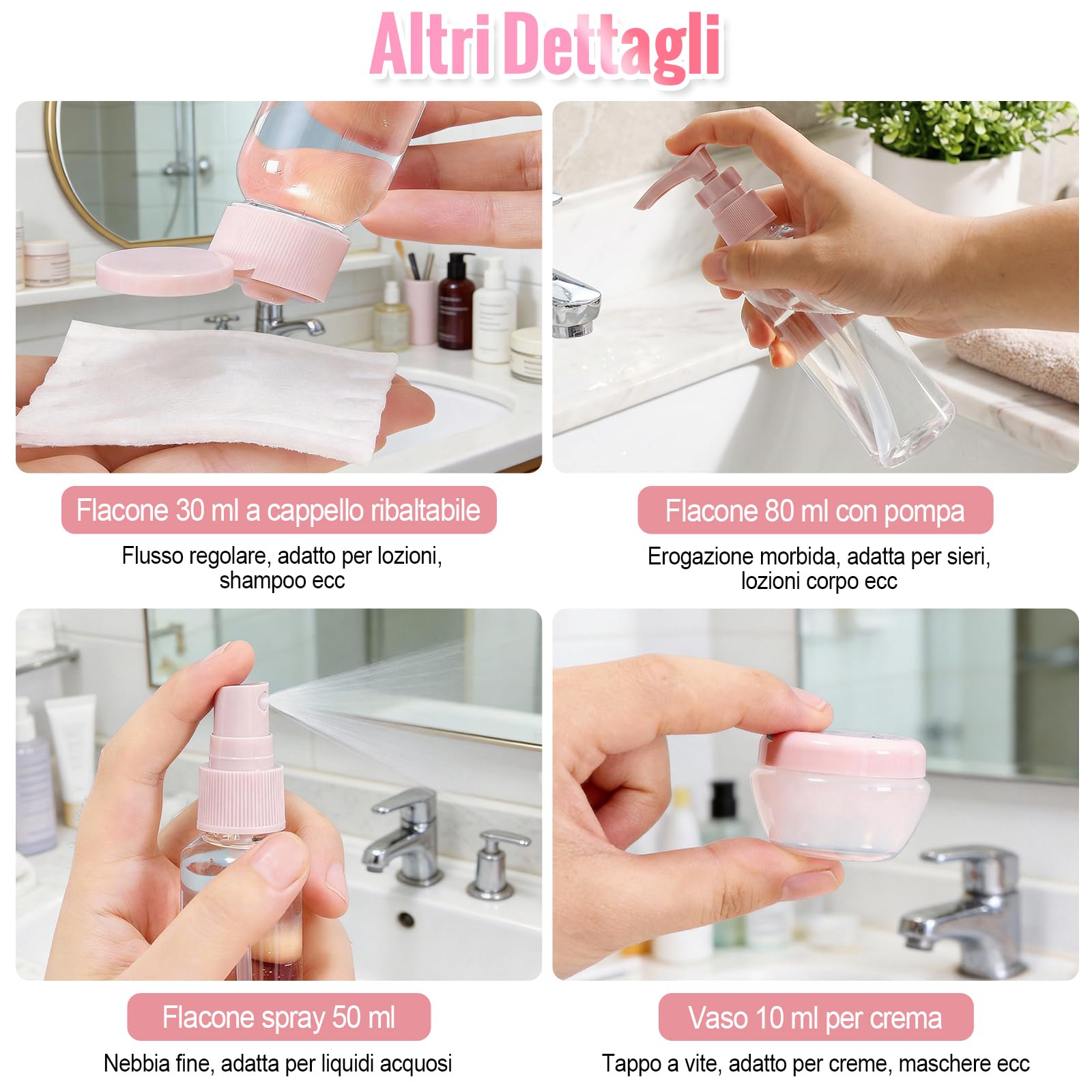 11 Kit Contenitori da Viaggio per Liquidi, Bottiglie da Viaggio in Silicone, Contenitori Viaggio Aereo, Piccole Lattine di Crema, Kit Viaggio Liquidi Flaconi da Riutilizzabili per Shampoo Lozione