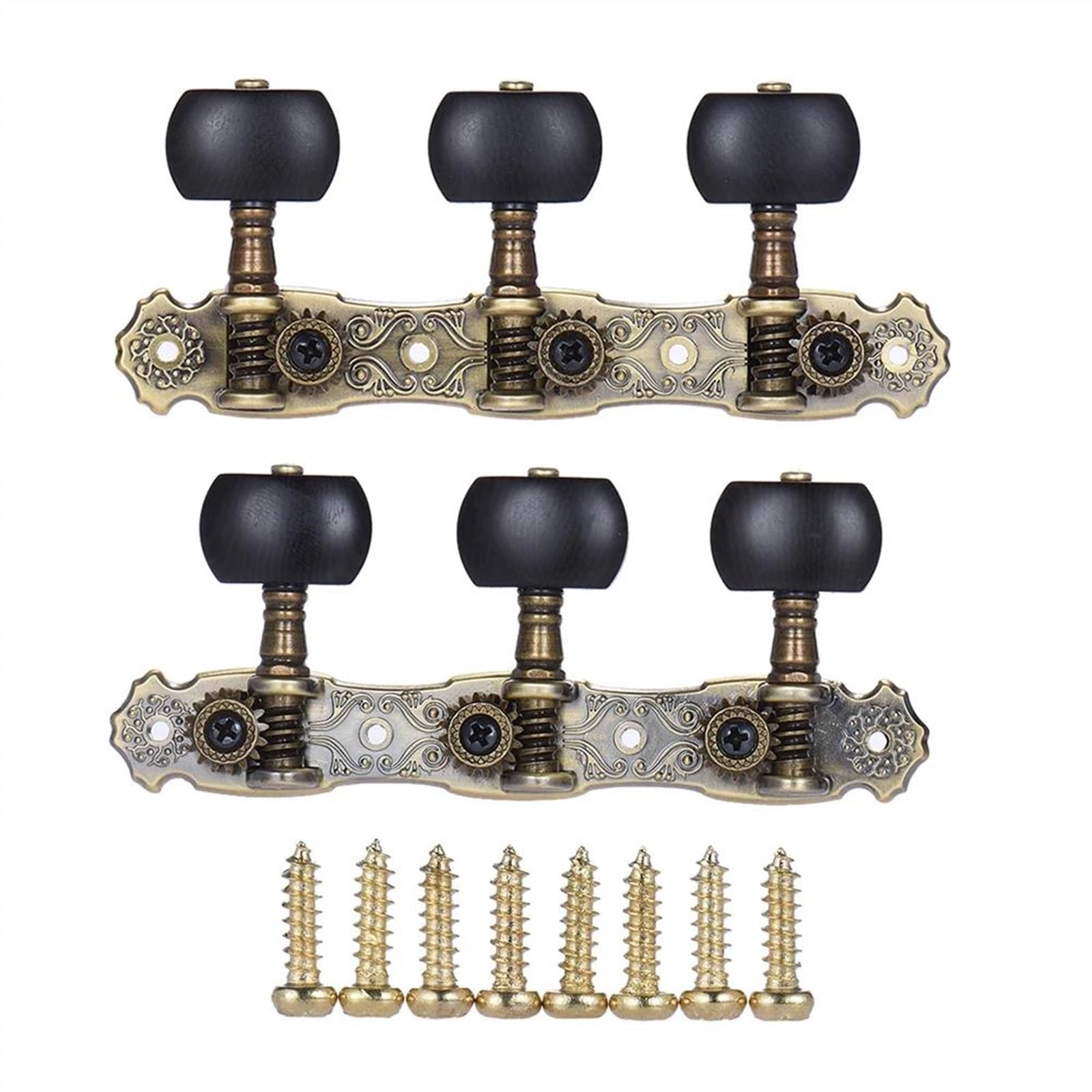2 Stück Gitarren-Tuning-Nägel, vergoldet, Akustikgitarren-Kopfplatte, 1:16 Stimmschlüssel, Knopf, Saiten-Tuner Gitarrenstimmer Gerät (Color : Bronze Plated)