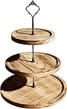 3 Tier Cake Stand, Diameter 24.5 cm, Height 36 cm | Serving stand with metal handle can be used as 3 animals, 2 animals and a single animal for weddings