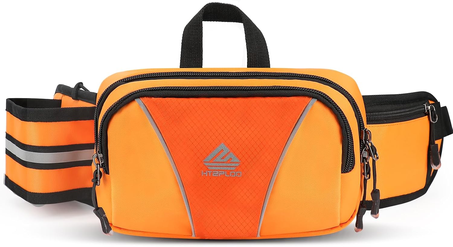 Fanny Pack for Men Women Waist Bag with Water Bottle Holder for Hiking, Travel,Dog Walking, Workout (Orange)