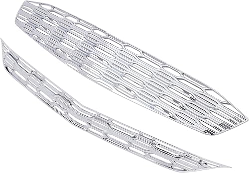 Miniatura 8 de KUAFU Moldura de rejilla delantera compatible con Chevy Chevrolet Malibu 2016-2018, cubiertas de parrilla cromadas, 2 unidades