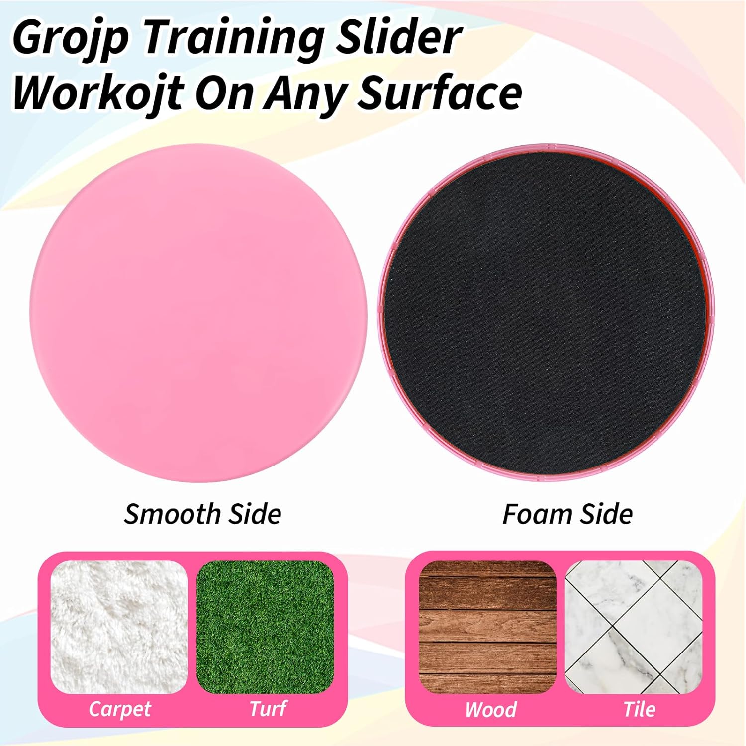 18 Pcs Core Sliders Bulk Pack - Dual Sided Exercise Sliders for Working Out on Gym Floors & Carpets - 9 Color Fitness Workout Discs for Core Strength Training