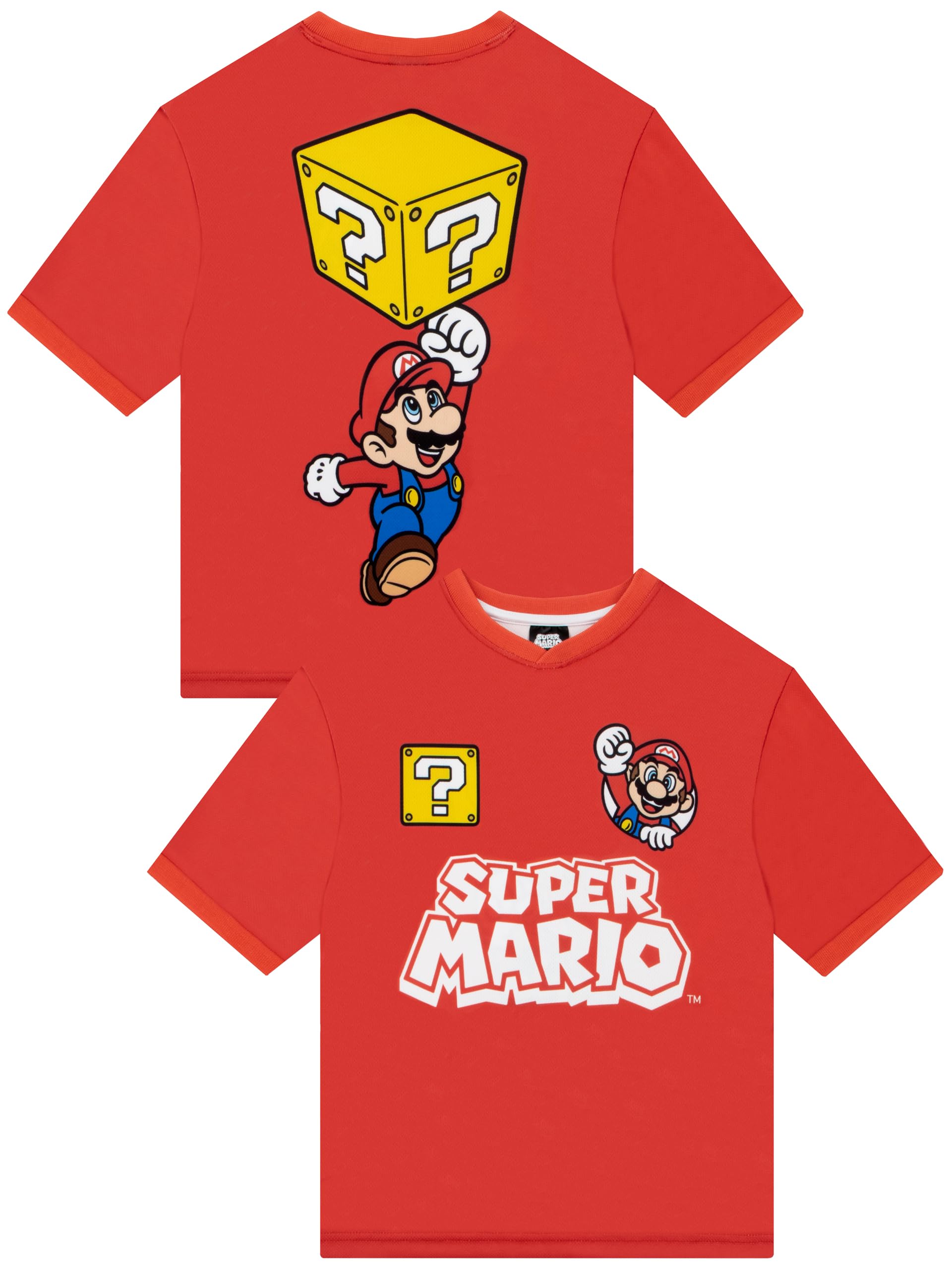 Super Mario Camiseta Futbol para Niños, De Gran Tamaño Camisetas De Futbol Infantil con Motivo De Mario, Camisetas Niño