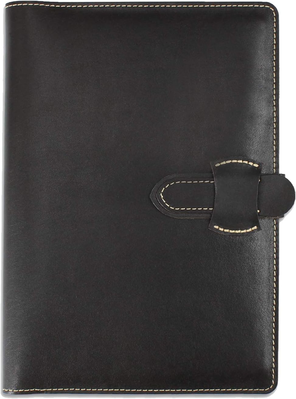 A5 Journal Leather Notebook Refillable Traveler's Journal with Mobile Phone and Pen Holder (Dark Brown)