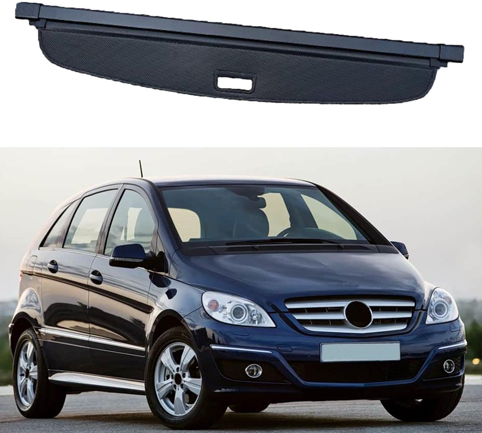 Compatible with Benz B-Class 2009-2011,Car Trunk Cargo Cover Luggage Storage Compartment Organizer Rack Partitions Trunk Shelter Curtain