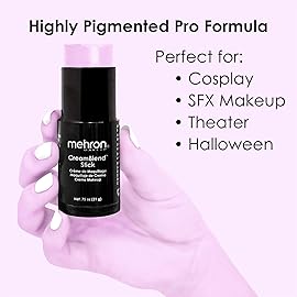Mehron Makeup CreamBlend Stick | Face Paint, Body Paint, & Foundation Cream Makeup | Perfect for Halloween .75 oz (21 g) (Pastel Purple)