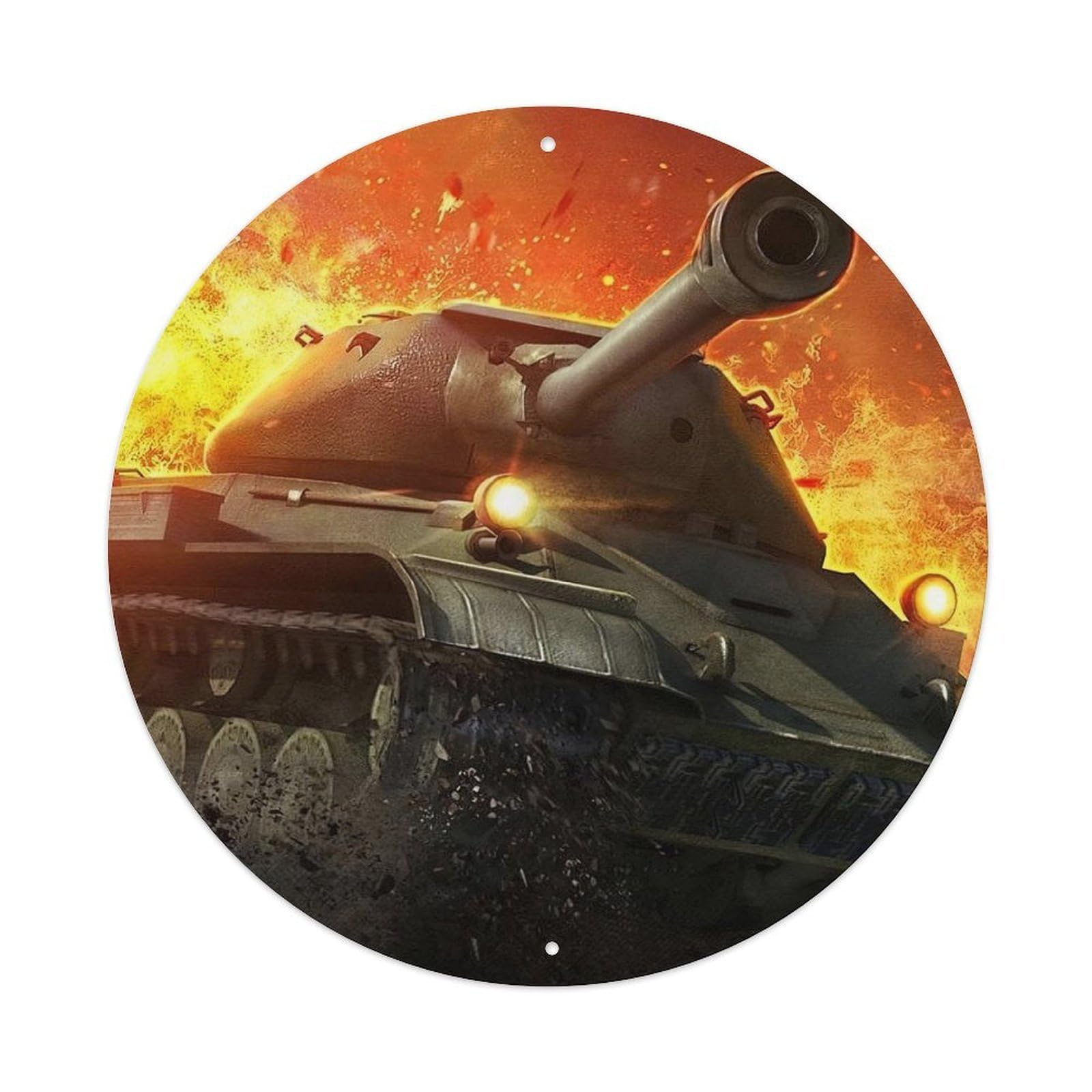 Olyhtr 8X8inch Classic Style T-28 Medium Tank Wwii Military Armor Vintage Metal Tin Sign