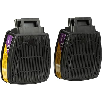 3M Secure Click P100 Respirator Cartridge/Filter D80923, NIOSH, 1 Pair