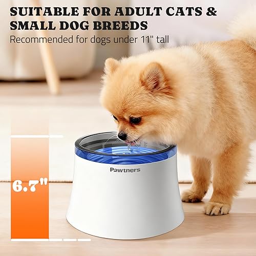 Miniatura 2 de Pawtners Fuente de agua para perros, dispensador de agua para perros de 1 galón para gatos pequeños, medianos y grandes, cuenco automático de agua