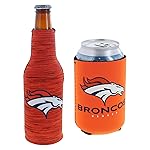 Football Can & Bottle Holder Insulator Beverage Huggie Cooler (Denver (Broncos) - Orange)
