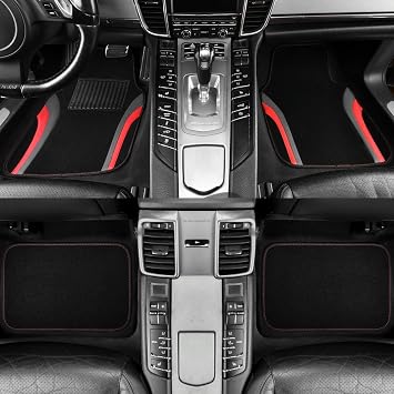 4 Piece Car Floor Mats for Toyota Land Cruiser 300 SUV (2021-), All-Weather Waterproof Anti-Slip Floor Liners,durable Washable Seasonal Resilien,Beige
