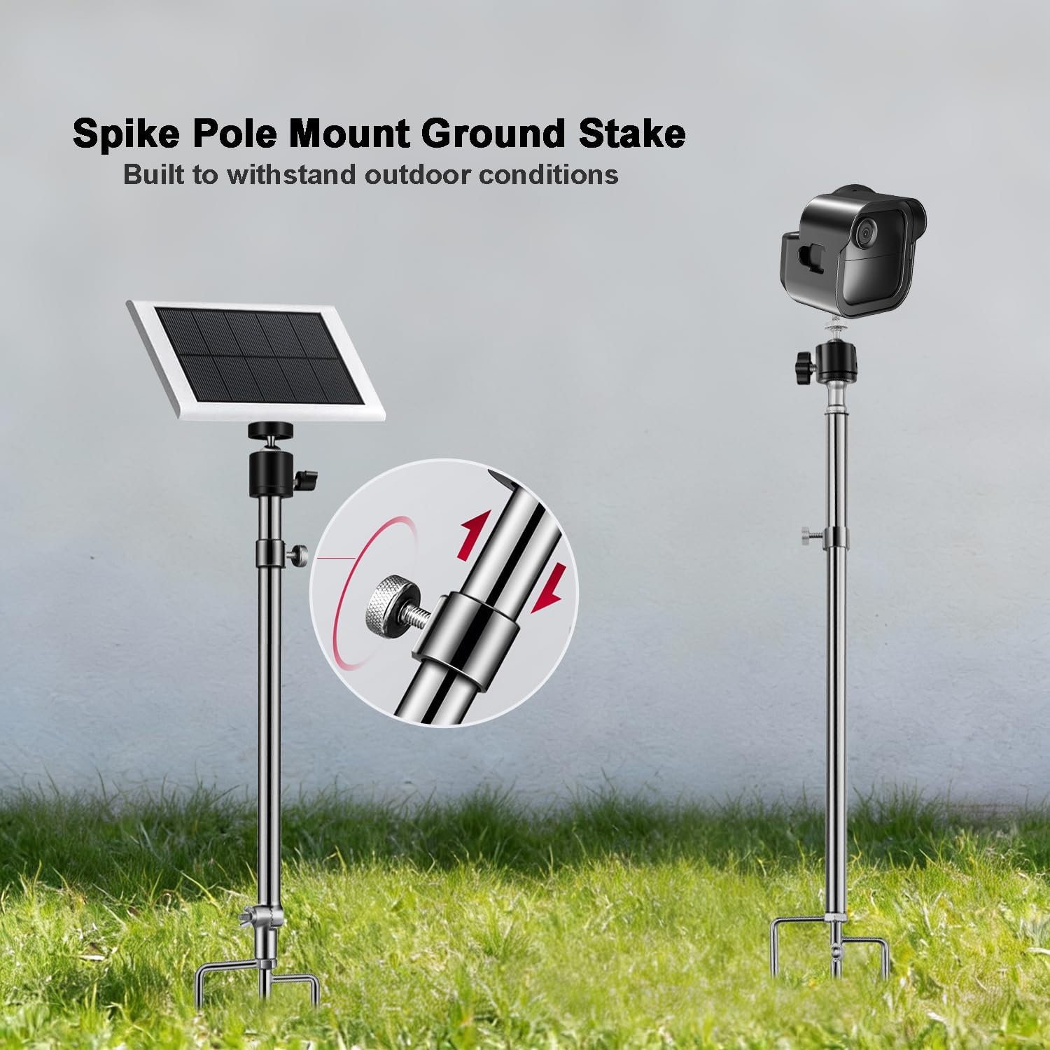 Weatherproof Ground Stake Mount for Blink Outdoor 4 Camera with Protective Housing, Heavy Duty 304 Stainless Steel Spike Stand, 360° Adjustable Outdoor Camera Mount for Garden, Lawn, Yard
