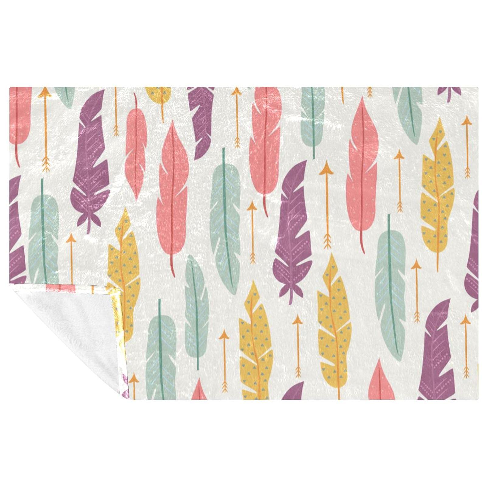 Couverture plaid plumes pour canapé et lit : votre douceur 150x100 cm en camping