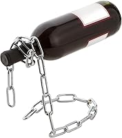 Vista 7 de Fantasee Soporte de vino con cadena colgante, soporte mágico de acero inoxidable, soporte para botellas de vino, regalo novedoso para decoración