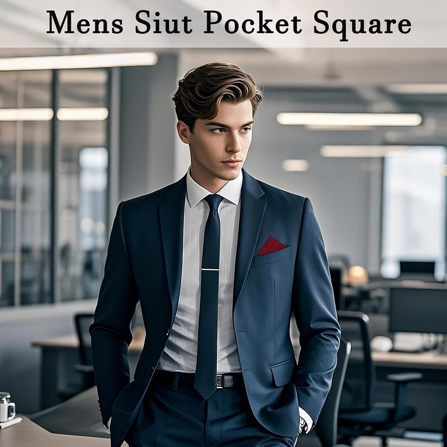 Pocket Squares Prefolded for Suit Jacket Satin Handkerchiefs for Men Wedding Business Formal Accessories