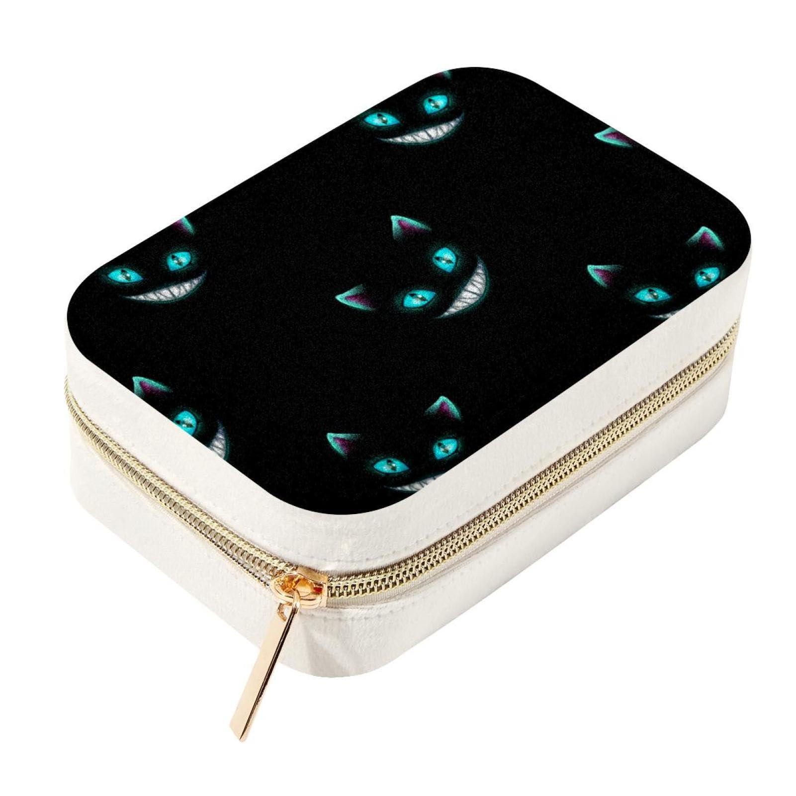 Boîte à bijoux de voyage chat noir pour ranger vos bagues
