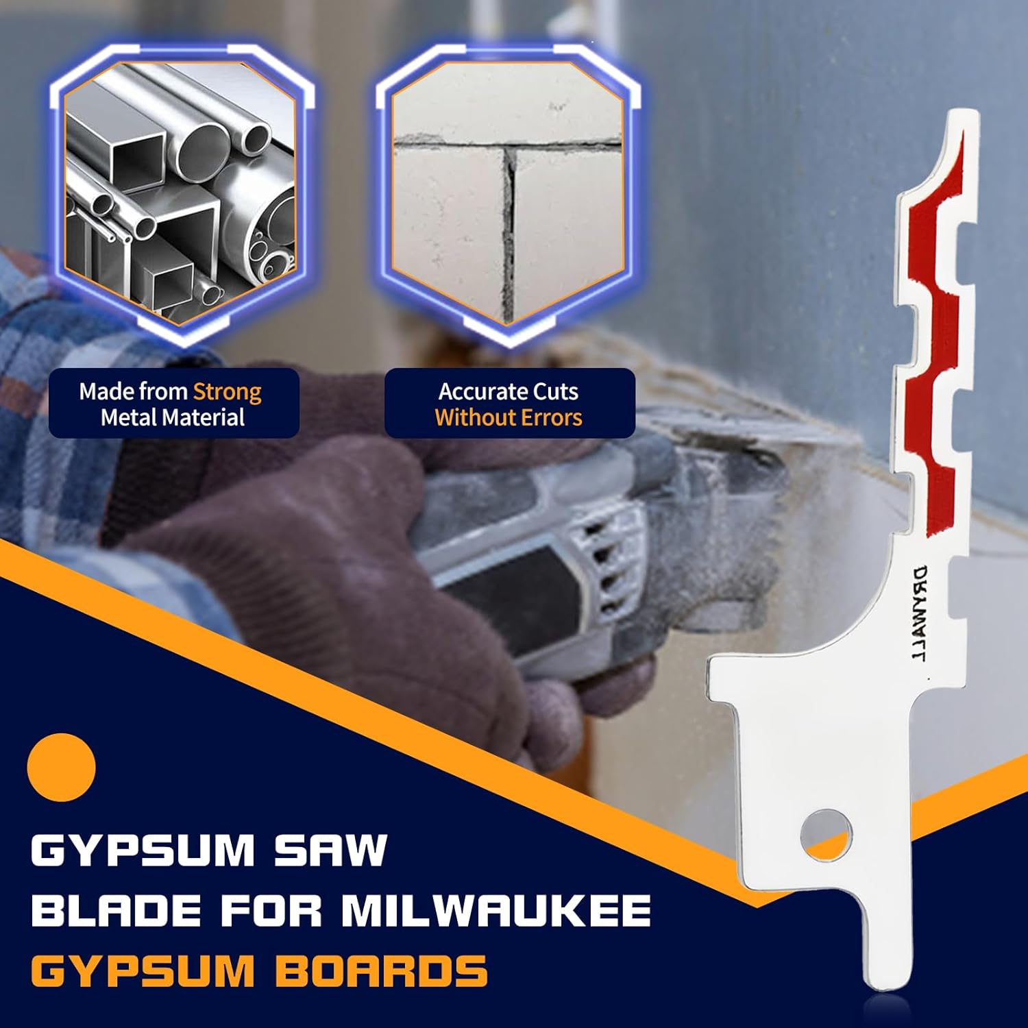 20-Pack 48-00-1640 Drywall Reciprocating Saw Blades, Blunt Point for Precise Cutting, Carbide, Drywall Access Sawzall Blade, Sawzall Blades