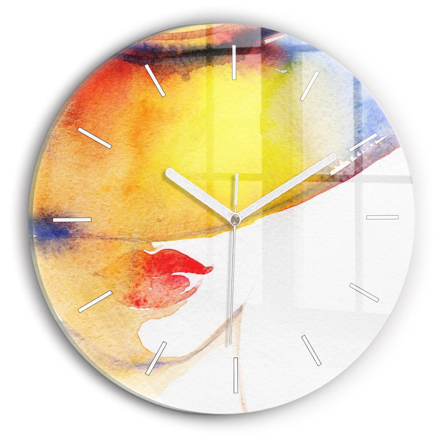 Horloge en verre sans tic tac Wallfluent pour stopper le bruit dans la chambre