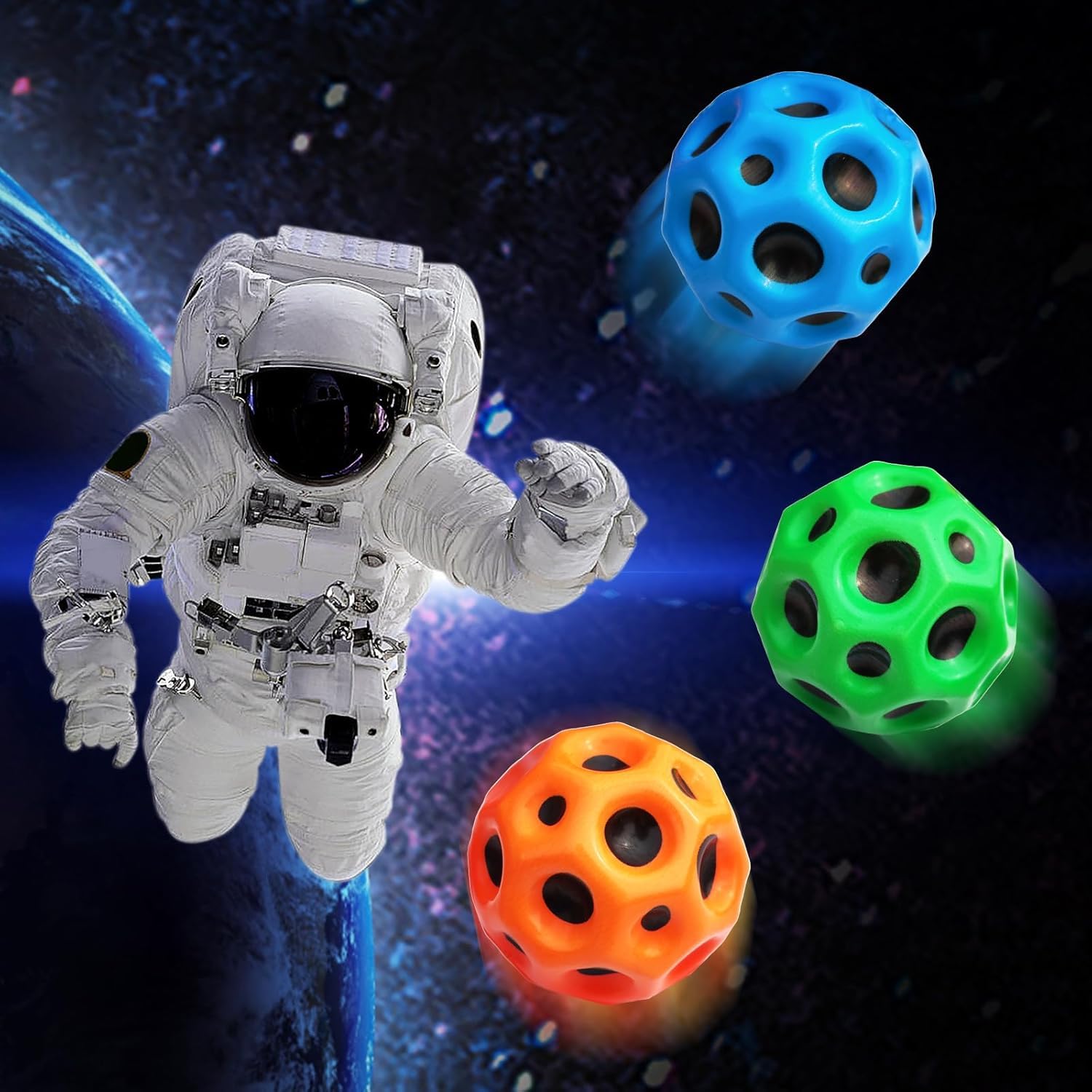 TAPANIYA ENTERPRISE Perforated Rubber Balls, Multicolor, 6 Pack, Textured Grip, Outdoor Play Toys 2
