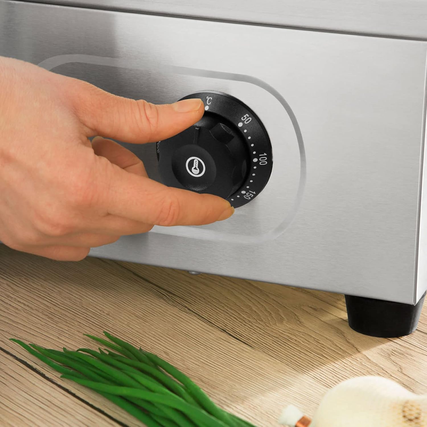 Vertes Piastra per griglia elettrica professionale, potenza 3000 watt, alloggiamento in acciaio inox, temperatura regolabile da 50 a 300°C, griglia plancha elettrica con superficie 55x35cm Vertes Piastra per griglia elettrica professionale, potenza 3000 watt, alloggiamento in acciaio inox, temperatura regolabile da 50 a 300°C, griglia plancha elettrica con superficie 55x35cm