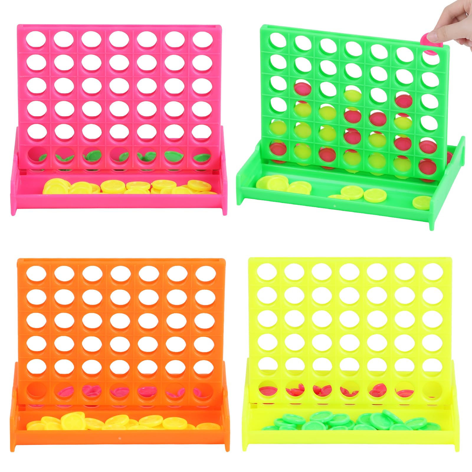 Puissance 4 Classique Portable - Jeu De Stratégie Pour Enfants Et Adultes - Pièces De 3 Cm