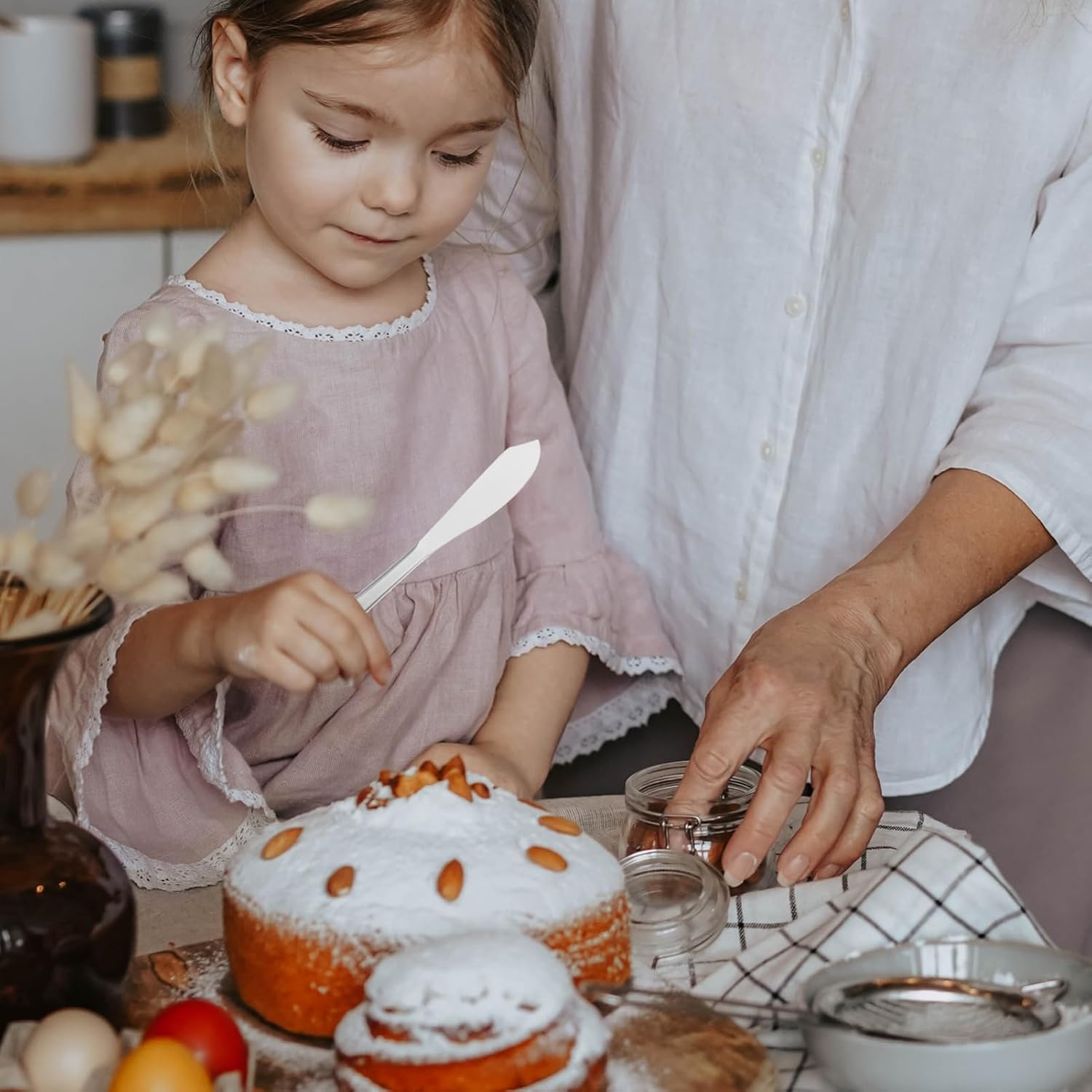 Cabilock 5sets Stainless Steel Cake Cutter and Shovel Weddings Birthdays and Parties Elegant Serving Utensils for Cakes Pies and Tarts Bridal Shower and Engagement Party Supplies