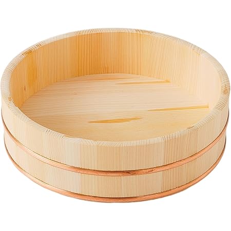 Amazon Co Jp 池川木材 寿司桶 ナチュラル F27cm 木曽さわら 国産 飯台 銅 箍 ホーム キッチン Amazon Co Jp 池川木材 寿司桶 ナチュラル F27cm 木曽さわら 国産 飯台 銅 箍 ホーム キッチン
