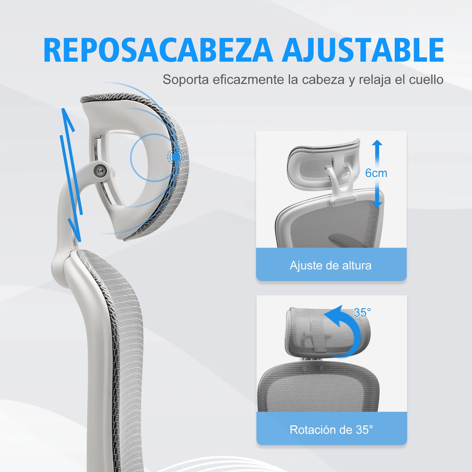 Magic Life Silla de Oficina ergonómica con cojín elástico, Respaldo de Malla Transpirable, reposabrazos Plegables, Soporte Lumbar, Altura Ajustable, Silla de Escritorio para Oficina y hogar