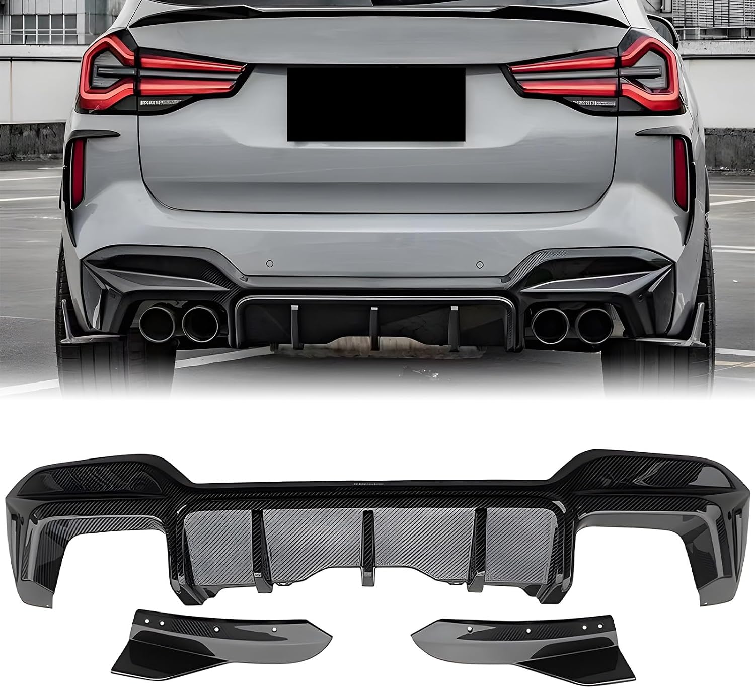 X3m Rear Diffuser Amazon.com: Carbon Fiber Car Rear Diffuser, Car Rear Bumper Splitter ...