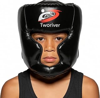 SANJOIN Adjustable Boxing Headgear for MMA, Muay Thai, Kickboxing - Safe Closed-Type Helmet for Adults & Kids Sparring Training