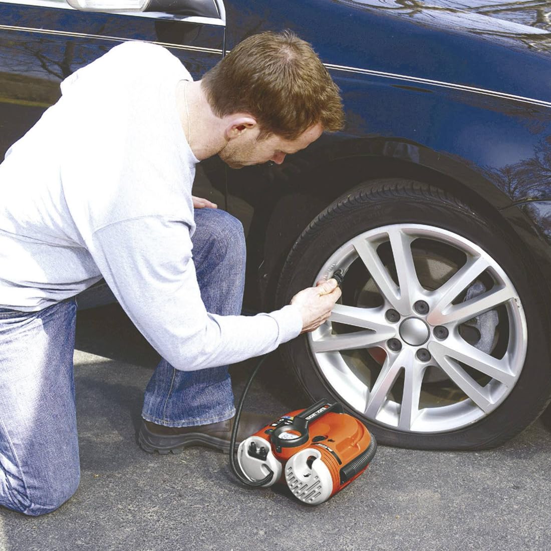 Tubo Pompa Aria Per Pneumatici Auto E Moto - Gomma Flessibile Con Valvola - Foto 11