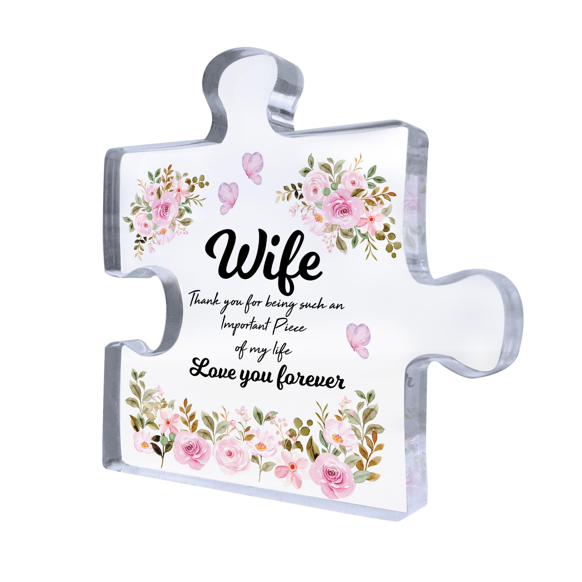 Red Ocean Wife Gifts Important Piece Of My Life Thank You Gift For Wife Birthday Christmas Anniversary Wife Gifts From Husband Novelty Gift For Wife Gifts For Her Keepsake