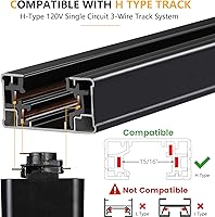 Vista 4 de VANoopee Cabezales de iluminación LED regulables de 10 W, tipo H, accesorios de repuesto de luz de riel brillante 3000 K, foco de techo blanco