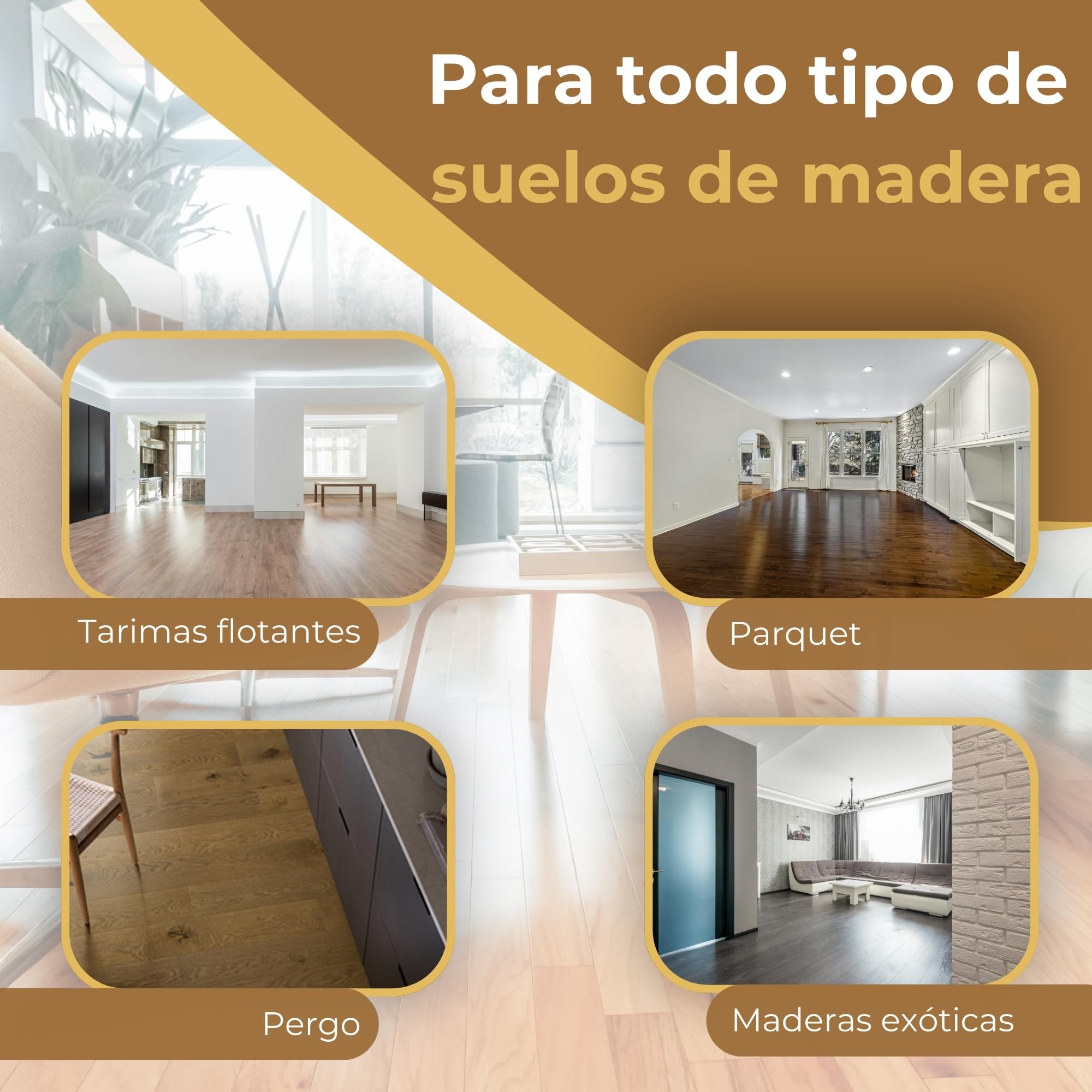Barniz de Poliuretano al Agua para Suelos de Madera Interior 5L - Protector de Alta Durabilidad y Resistencia al Desgaste - Acabado Natural - Sin Olores