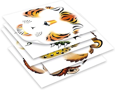Face Paintoos - Wild Pack - Face Design for a Face Paint Alternative for Kids Ages 4+