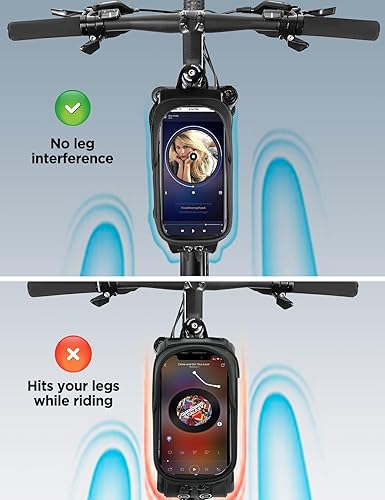 Miniatura 6 de Bolsa de soporte para teléfono de bicicleta, bolsa de EVA impermeable para marco frontal de bicicleta, bolsa de ciclismo con pantalla táctil de TPU