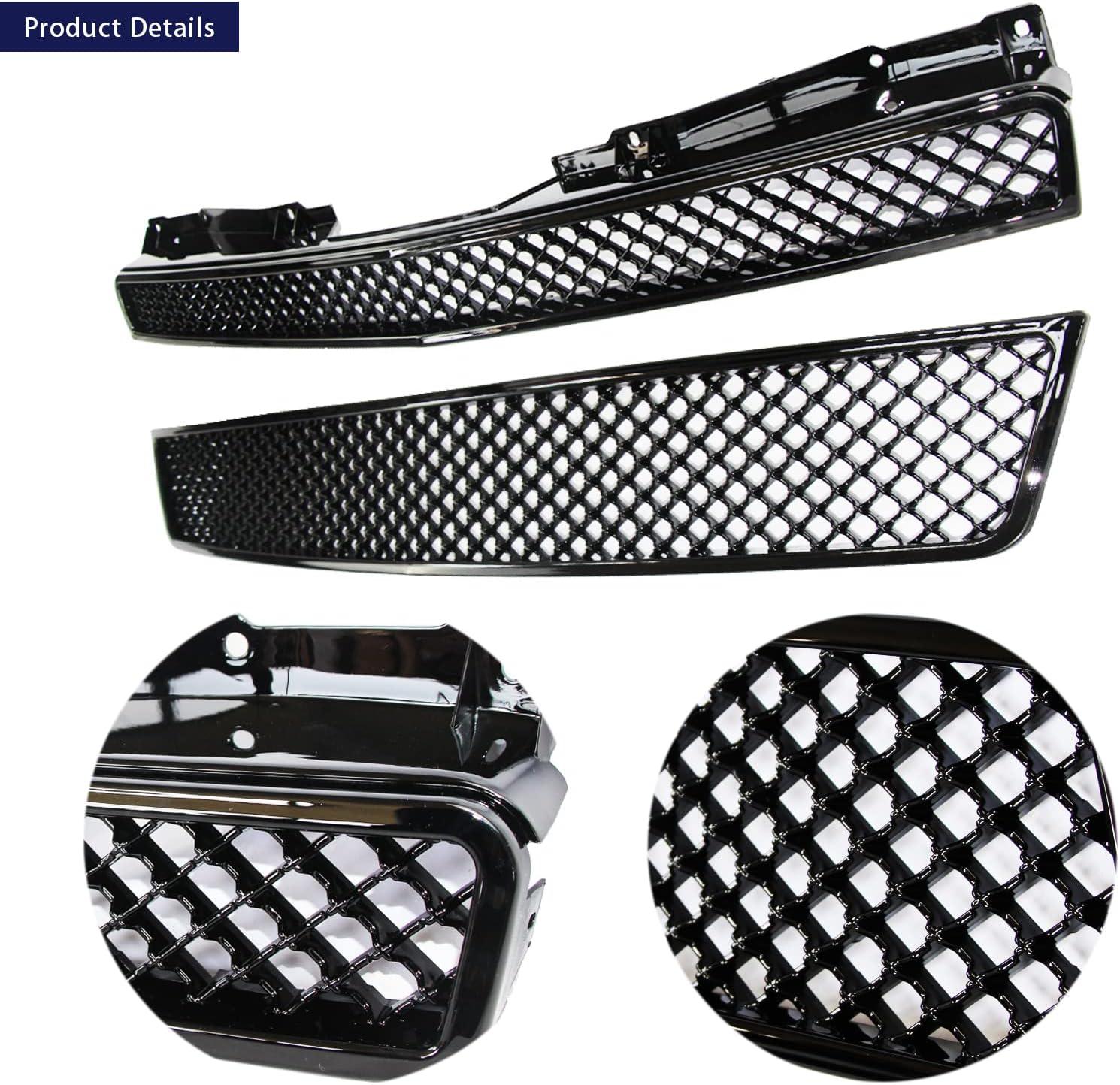 Black Grille Replacement for 2007-2014 Chevy Tahoe/Suburban/Avalanche Grille