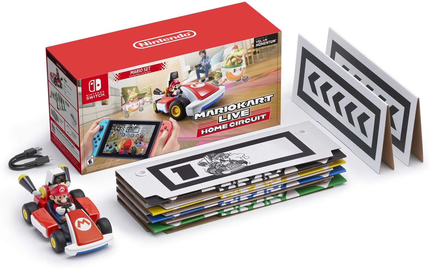 Nintendo Newest Mario Kart Live: Home Circuit - Mario Set Edition - Holiday Family Gaming Bundle Switch, Switch Lite - RED image 3