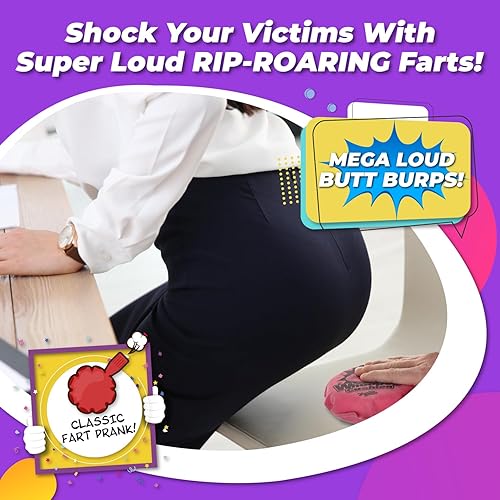 Miniatura 3 de Laughing Smith - Cojín Whoopie autoinflable de 6 pulgadas - Relleno de bolsas de regalo Whoopee recuerdos de fiesta juguetes de pedos y bolsas de