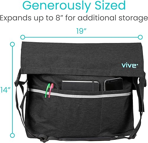 Miniatura 131 de Bolsa para silla de ruedas, Floral púrpura