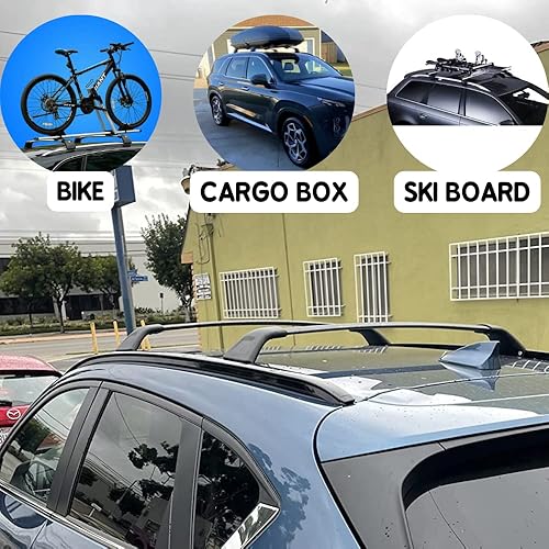 Miniatura 4 de Barras transversales para portaequipajes para Mazda CX-5 2017-2024 2025, rieles laterales, equipaje, kayak, canoa, bicicleta, snowboard, esquí (4