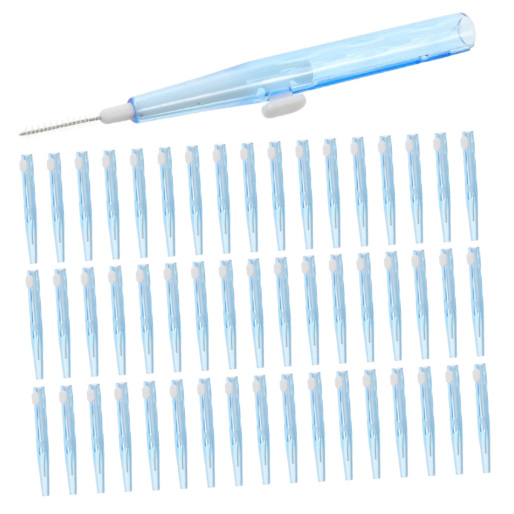 KOMBIUDA 40pcs Interdental Brush Picks for Braces Soft Bristles for Tooth Cleaning Ergonomic Handle for Easy Control for Home Travel and Office Use