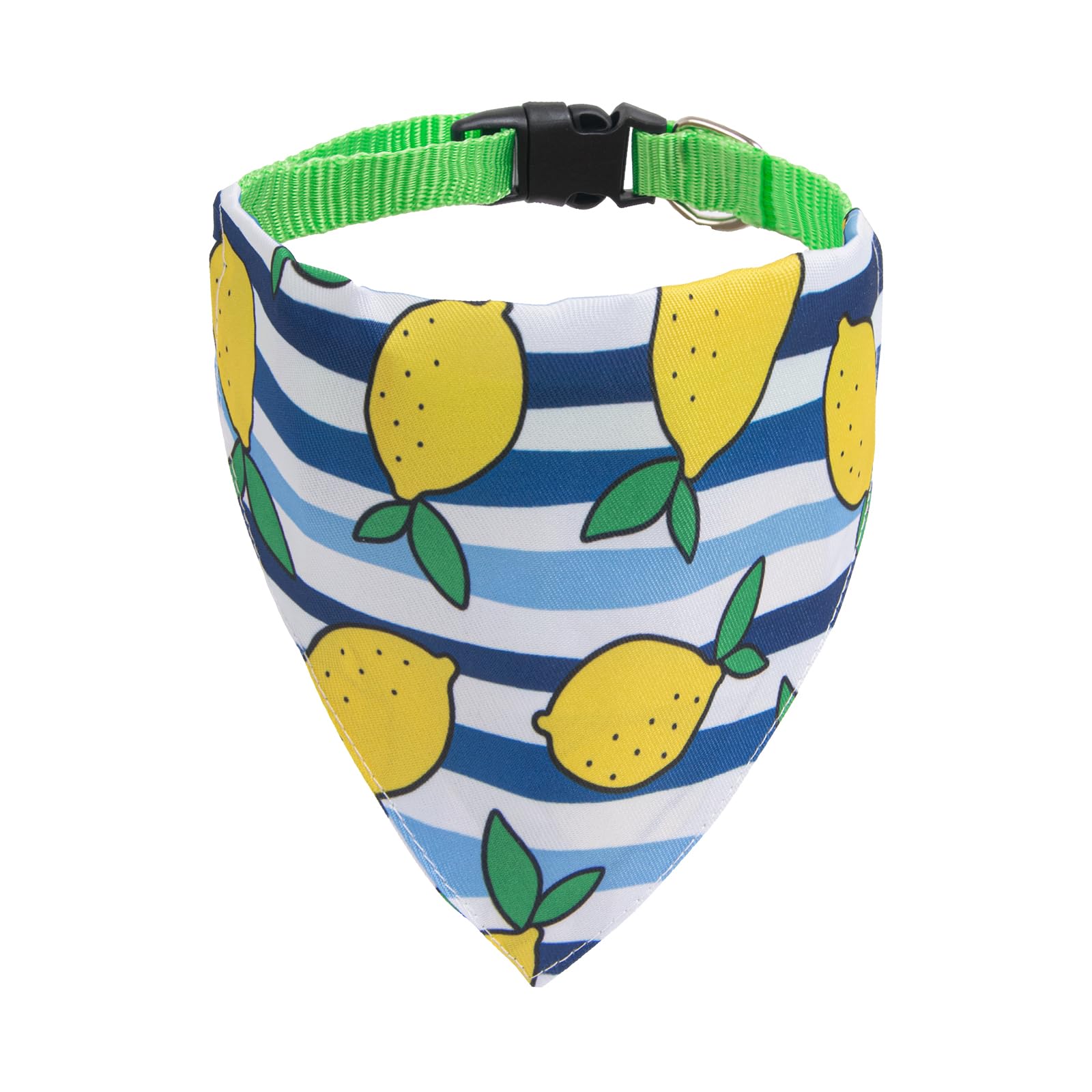 ICEMOOD Novelty Printed Dog Bandana Slip Over Collar - Adjustable Cute Puppy Pet Scarf, Mango Stripe, Medium